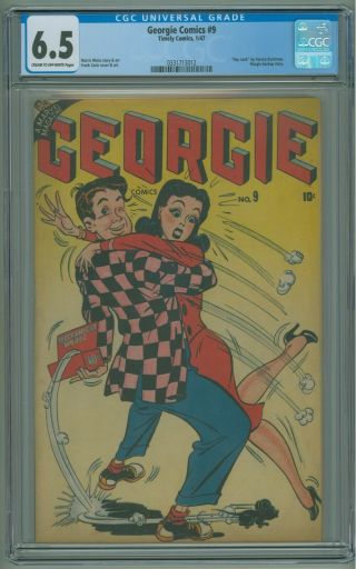 Georgie Comics 9 Cgc 6.  5 Fn,  Timely Comics 1947 Good Girl Art Gga Htf