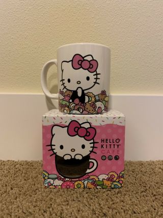 Hello Kitty Cafe Exclusive 14 Oz,  Mug And Reusable Box