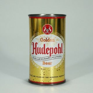 Hudepohl Golden Beer Flat Top Can Cincinnati Ohio 84 - 11 - - - -