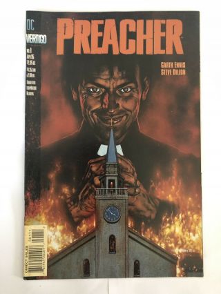 Preacher 1 (apr 1995,  Dc/vertigo Comic) Garth Ennis 1st App Jesse Cutler Comics