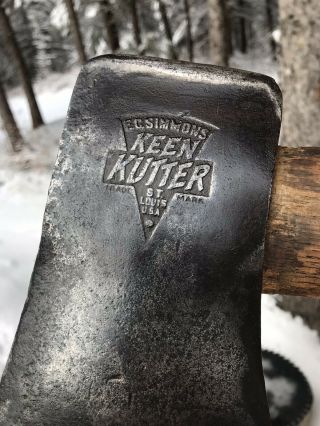 Embossed Vintage Keen Kutter Single Bit Axe / Sweet Logo