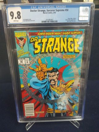 Doctor Strange Sorcerer Supreme 50 Cgc 9.  8 Holo - Grafx Foil Cover 1993 Slab