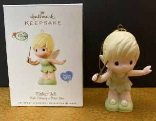 Hallmark Disney Precious Moments " Tinker Bell " Peter Pan Ornament 2010 Porcelain
