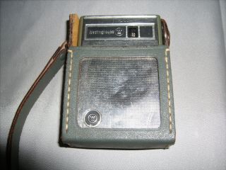 Vintage Westinghouse 6 Transistor Radio H - 707p6gp Green With Case