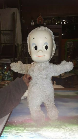 Vintage Casper The Friendly Ghost Talking Pull String Doll Mattel 1962