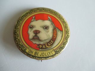 Oh Be Jolly Pb Ale Pinback Button Bunker Hill Breweries Van Nostrands Bull Dog
