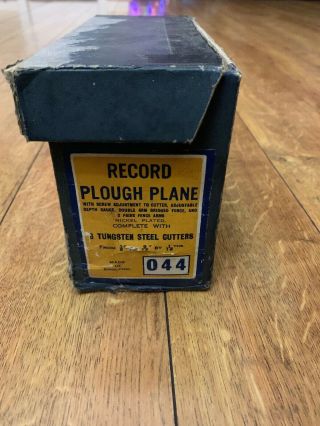Record 044 Plough Plane With Set 8 Cutters