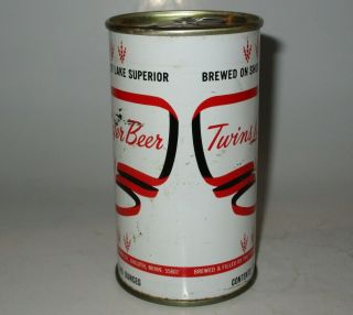Twins Lager tab top intact beer can,  Fitger,  Duluth,  Minnesota,  late 1960s 2