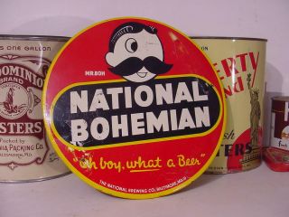 National Bohemian Beer Button Sign Baltimore Maryland Md Natty Boh Mr Boh
