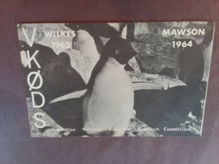 Vk0ds - Wilkes Mawson Antarctic Station - Australian Research Expedition - 1962