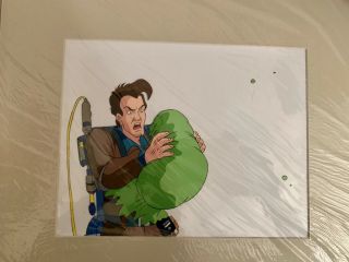 Dic Real Ghostbusters Cartoon Animation Cel Peter Slimer Together