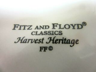 Fitz and Floyd Classics Harvest Heritage Thanksgiving Day Turkey Canape Plate 2
