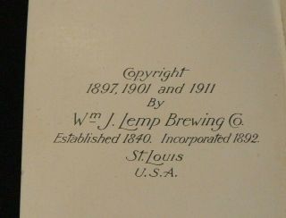 Lemp Falstaff 1911 St Louis Brewery Toasts Book 2