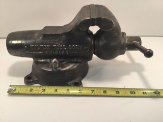 Early Wilton No.  3 3” Patent Pending Chicago Baby Bullet Swivel Base Vise 3 - 945