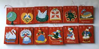 Complete Set Of 12 Avon Twelve Days Of Christmas Ornaments