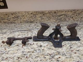 C.  1911 Stanley No 171 Door Trim And Router Plane With Fence Solid,  Good Spring