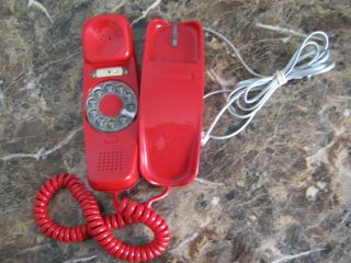 Vintage 1978 Stromberg Carlson Red Desk Top Rotary Phone
