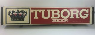 Vintage Tuborg Beer Light Sign Waltham Ma Carling Brewing Co Advertisement
