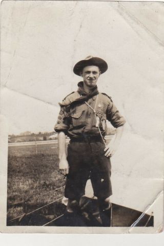 Old Photo Man Scout Uniform Hat Shorts W8