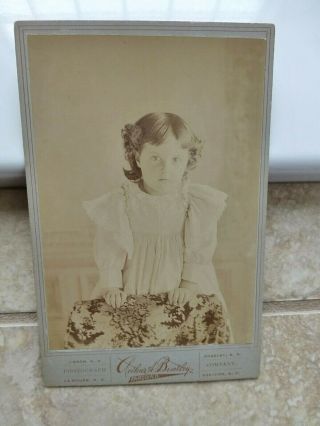 Antique Cabinet Card Photo Little Eulalia Rosalia Blanco 1900 Age 7 Fargo Nd
