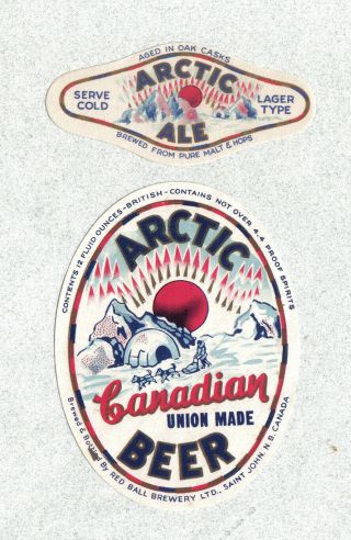 Beer Label - Canada - Arctic Ale - Red Ball Bry.  - Saint John,  Brunswick