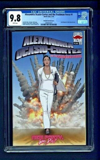 Alexandria Ocasio - Cortez Freshman Force 1 Cgc 9.  8 Aoc Baylock Variant Cover 2nd