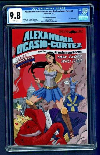 Alexandria Ocasio - Cortez Freshman Force 1 Cgc 9.  8 Aoc Convention Preview Edition