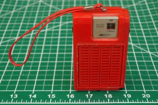 Red Kmart Vintage Solid State Pocket Transistor Am Radio Kresge 6 - 31 - 09