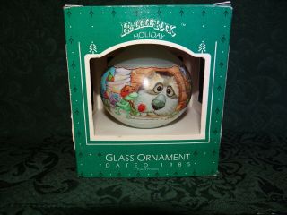 1 Hallmark Fraggle Rock Glass Christmas Holiday Ornament 1985 Henson