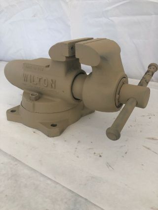 Wilton 350 Vise With Swivel Base,  3.  5” Jaws Usa Made