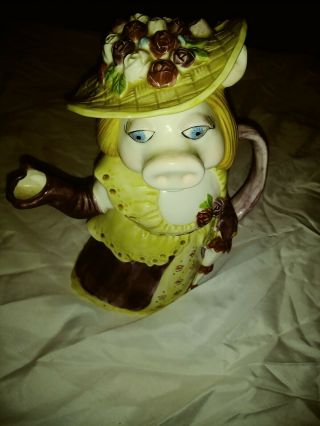 Muppets Miss Piggy Ceramic Teapot By Sigma Muppets Vintage