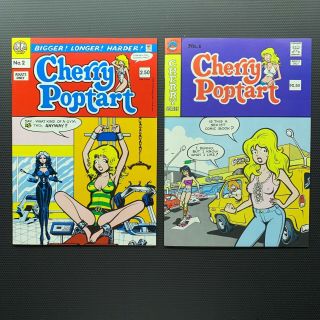 Cherry Poptart 1 & 2 - Adult Comix Pin - Up Good Girl Art - Indie Xxx Htf