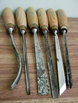Set Of 6 Robert Sorby Ltd - Sheffield - England - Carving Tool Gouge - Delta