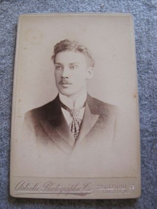 Victorian Cabinet Card - Gentlemans Portrait - Artistic Photographic Co - London