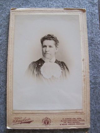 Victorian Cabinet Card - Portrait Of A Lady - Taylor