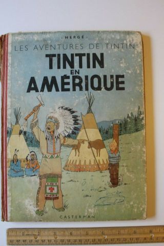 Tintin En Amerique Herge (c) 1947 Color 1st French