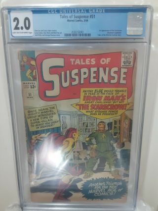 Tales Of Suspense 51 Cgc 2.  0 Iron Man.  First Appearance Of The Scarecrow