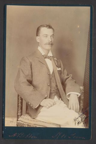 Cab1802 Victorian Cabinet Photo: Gent With Mustache,  Photographer Indecipherable