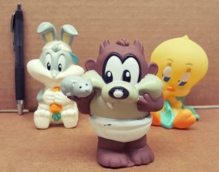 Looney Tunes - Baby Taz bugs bunny tweety bird cake topper squeaky toy 2