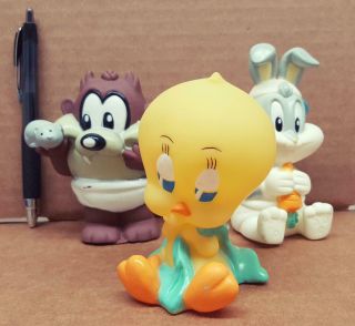 Looney Tunes - Baby Taz bugs bunny tweety bird cake topper squeaky toy 3