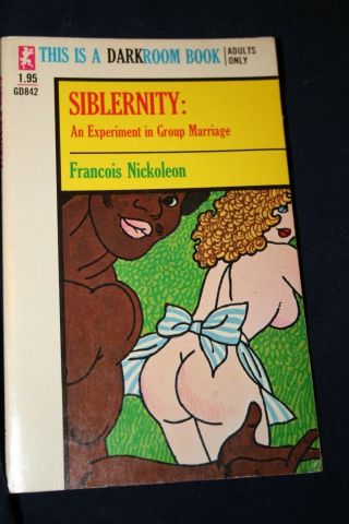 Vintage Sleaze Paperback Book Siblernity 1970 Group Marriage Sleaze Gga Nr