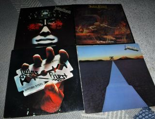 5 Vintage Judas Priest Vinyl Albums 1976 Thru 1981