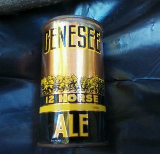 Genesee 12 Horse Ale Beer O\i Flat Top Beer Can