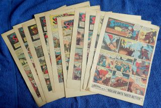 Superman Flash Gordon 10 Color Pages 1942 To 1944 - Boring Burnley Alex Raymond