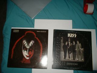 2 - Kiss Gene Simmons - Casablanca Nblp 7120 W/poster & Order Form &dressed To Kill
