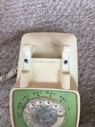 Vintage Almond Colored GTE Automatic Electric Rotary Phone - Parts? 3