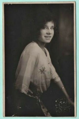 Vintage Picture Postcard Of Unknown Young Lady At Remington Greenwich Studio