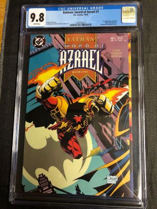 Batman Sword Of Azrael 1 Cgc 9.  8 White Pages 1st Azrael Dc Comics 1992