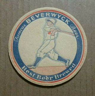 Beverwyck Beer,  Albany,  N.  Y. ,  Baseball Player Coaster,  Awesome 1934
