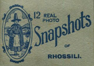 1930s Set Of 12 Real Snapshot Photographs Of Rhossili Swansea South Wales